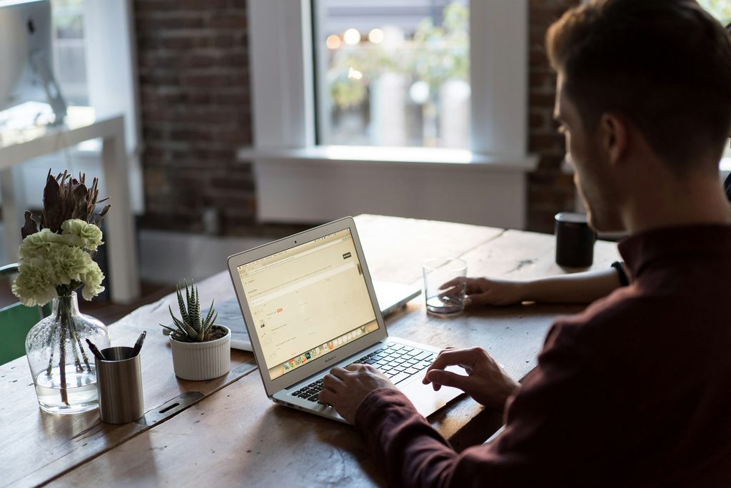 Small business owner using digital marketing strategies
